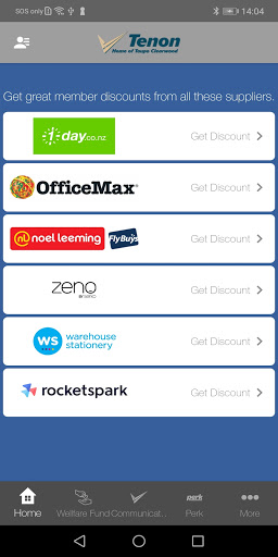 Tenon Wellness and Perks Hub Screen 3