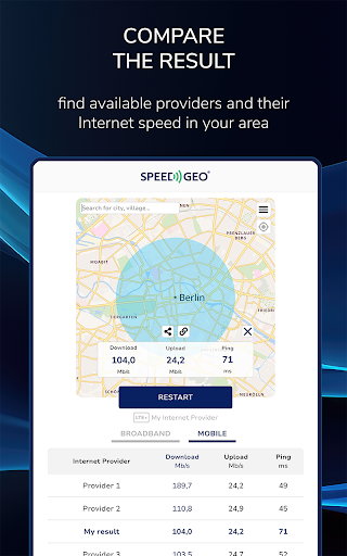 Screenshot of Speed Test by SPEEDGEO