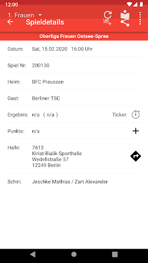 Berliner TSC Handball Screen 3