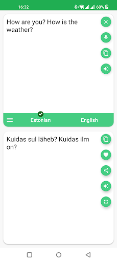 Android application Estonian - English Translator screenshort