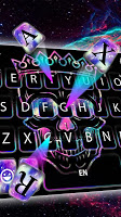 screenshot of King Black Skull Keyboard Them
