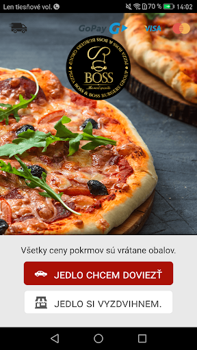 Android application Pizza Boss screenshort
