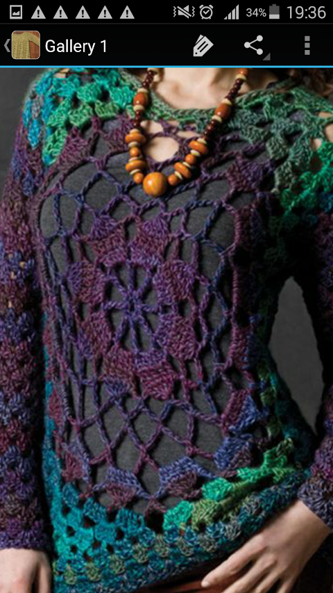 かぎ針編みのセーターのおすすめ画像2