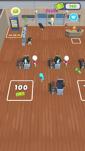 Idle Hair Shop Screen 2