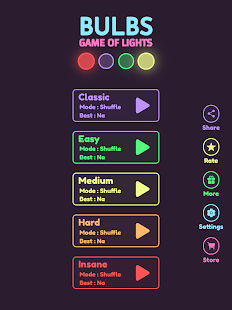 Bulbs - A game of lights Screenshot