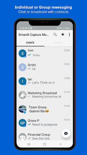Android application Capture Mobile Messenger screenshort