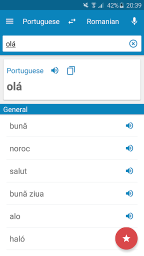 Android application Portuguese-Romanian Dictionary screenshort