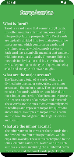 Tarot Trainer Screen 2