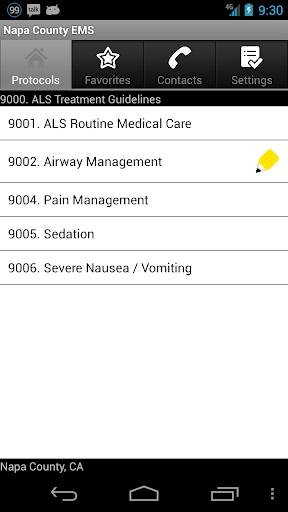 Napa County EMS Screen 3
