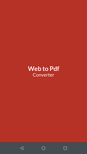 Android application Website to PDF Converter screenshort