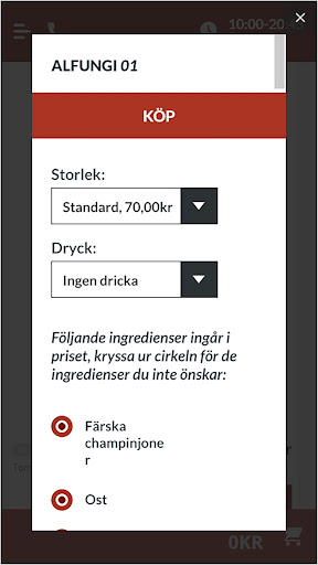 Svandammens Pizzeria Screen 2