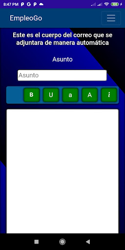 Android application Empleo Go screenshort