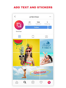 Grid Post - Photo Grid Maker لملف تعريف Instagram