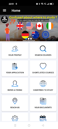 Mentoria Overseas Education Screen 2