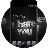 Cool Dark Black Theme: Font & Text Wallpaper HD icon