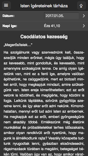 Android application Isten ígéreteinek tárháza screenshort