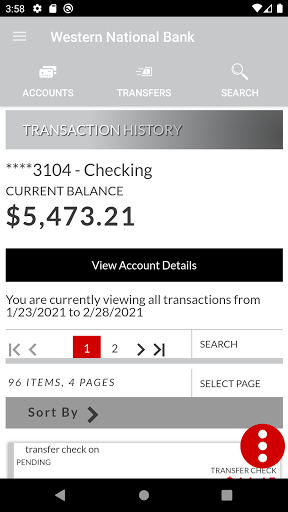 Western National Bank - Mobile Screen 3