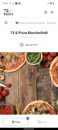 Android application 73 & Pizza Macclesfield screenshort