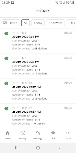 Android application DD Fuel screenshort