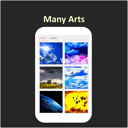 Android application Color by Number - cloud screenshort