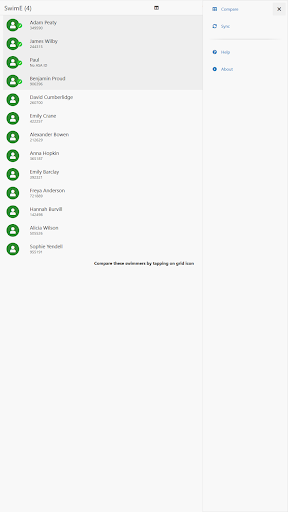 SwimE - swim entries, swim tim Screen 2