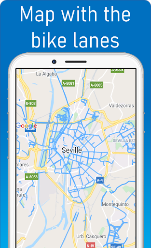 Android application Bicycle lanes Sevilla screenshort