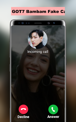 Android application GOT7 Bambam Fake Call screenshort