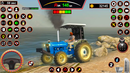 Android application Indian Tractor - Farming Games screenshort