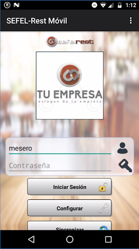 Android application SEFELREST - Comandero Móvil Cl screenshort