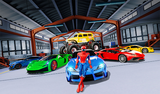 SuperHero 3D Car Racing Stunt