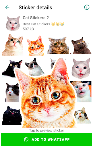 Cute Cat Stickers for WhatsApp Screen 2