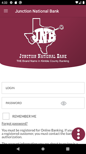 Android application Junction National Bank Mobile screenshort