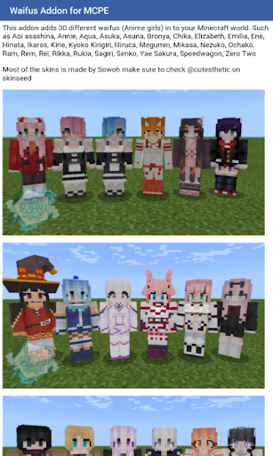 Addon Waifus For Minecraft Pe Apps On Google Play