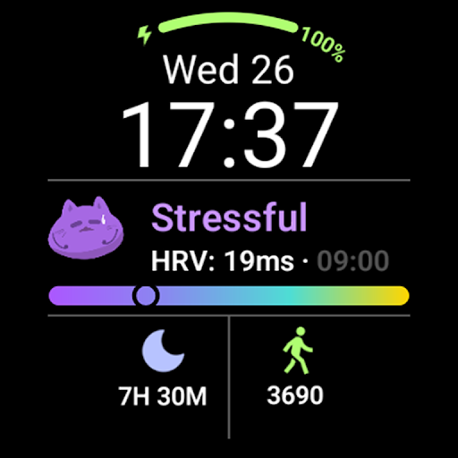 Screenshot of Moodpress Rainbow Watch Face