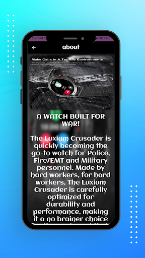 Android application luxium smart watch guide screenshort