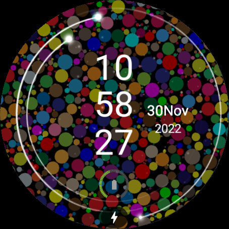 Android application Bubble Pantone Color WatchFace screenshort