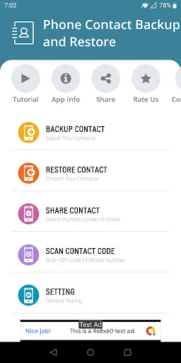 Phone Contact Backup & Restore Screen 3