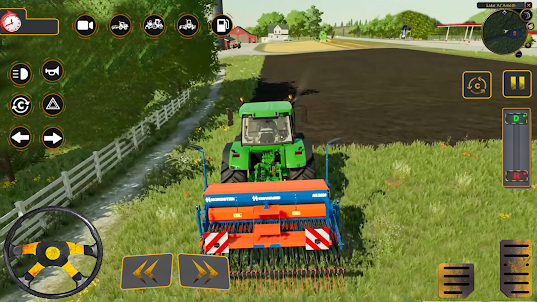 Village Farm Tractor Game Sim