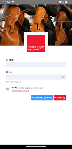 Android application Tekfen Philharmonic screenshort