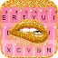 Golden Sexy Lips Keyboard Them