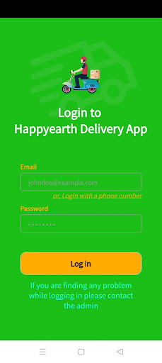 Happyearth Delivery Screen 2