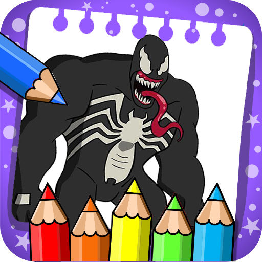 venom coloring amazing super heros