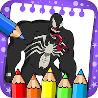 Venom coloring super heros hd