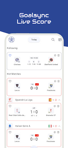 Android application GoalSync - Live Sports Score screenshort