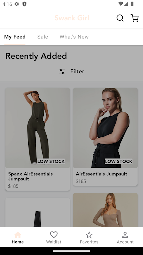 Android application Swank Girl screenshort