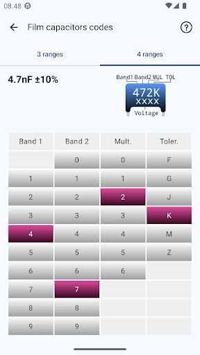 Electronic Component Codes Pro screenshot 2