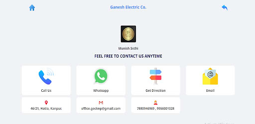 Ganesh Electric Co. Screen 2