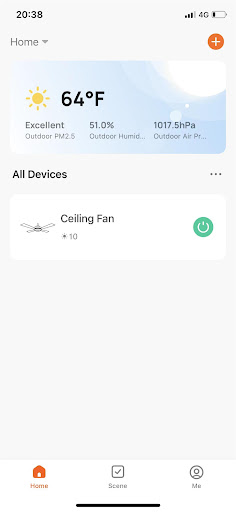 Android application Honeywell Smart Ceiling Fan screenshort