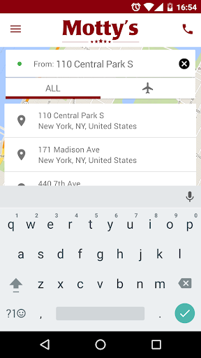 Mottys Car Service Screen 2