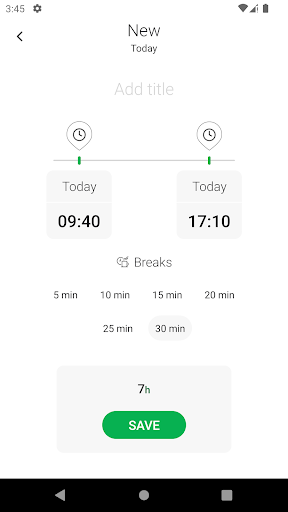 Time Card Calculator Screen 2